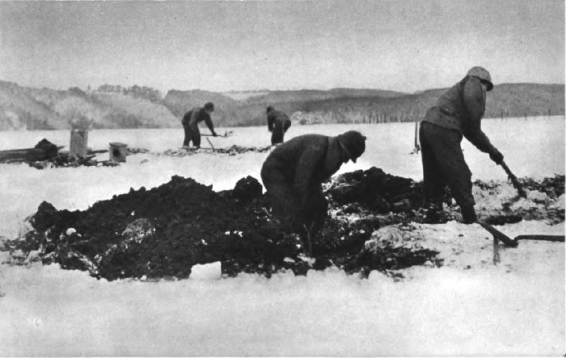 US - Foxholes under snow - Battle of the Bulge - 84th Inf Div - Battle of Germany.JPG