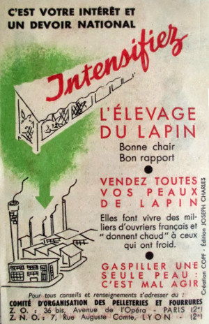 Tract du Comité d'organisation des pelleteries et fourrures. Collection particulière..jpg